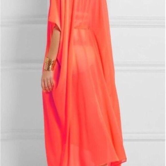 L’Agent by Agent Provocateur Holly Neon Orange Kaftan Swim Coverup One Size NWT - Picture 5 of 9